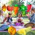 8 Pack Cute Carrot Balloons Farmer Vegetable Decoration Fruit Veggie Farm Food Party Supplies For Birthday Picnic