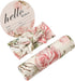 Galabloomer Newborn Receiving Blanket Headband Set, Vintage Flower Baby Flower Swaddle