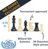 WE Games Complete Tournament Chess Set with Plastic Pieces, Green Roll-up Board & Travel Bag