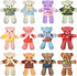 Zhanmai 12 Set Cute Bear Stuffed Animals with Removable Clothes - 12 Inch Plush Toy Gift for Kids