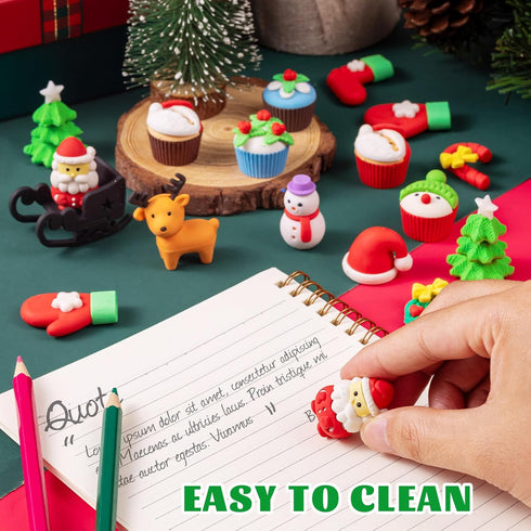 YGAOHF 60 PCS Cute 3D Animal Puzzle Christmas Erasers for Kids Bulk, Desk Pets for Classroom Rewards, Party Favors,