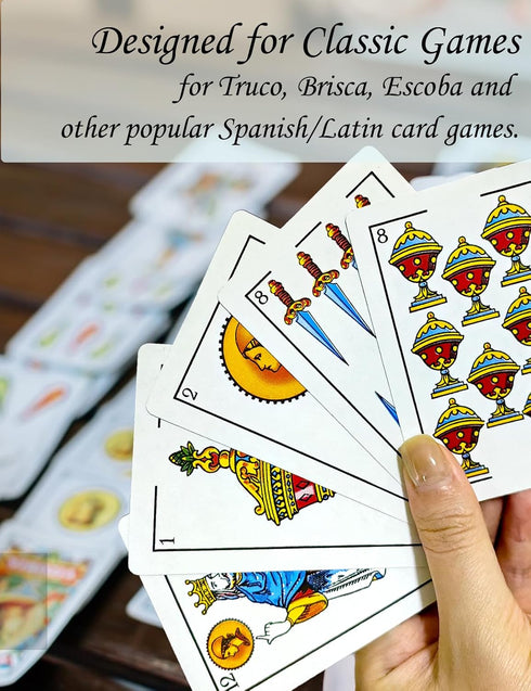 LEQBO 48 (1-12 4 2 Spanish Playing Cards, Baraja Espaola - Card Deck Mexicana Naipes in Suits + Jokers), Traditional