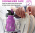 Kids Water Bottle with Straw & Handle, 12 oz Red, Eco Friendly Toddler Cups, Leak Proof Lid