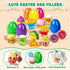 12 Pack IJIGU Prefilled Easter Eggs with Food Squishy Toys Keychains, Easter Eggs Filled for for Easter Egg Hunt