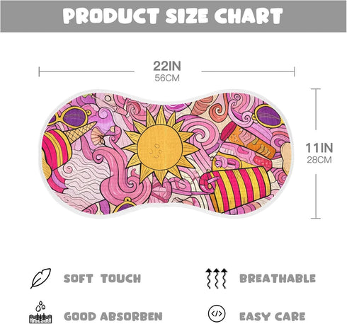 Kagirah (Summer Baby Burp Cloths, Soft Absorbent Burping Cloths for Babies, Cotton Milk Spit Up Rags, Large Size