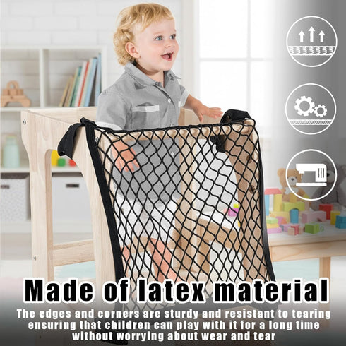 hinbkenla Toddler Tower Safety Net Toddler Safety Net for Enhanced Safety and Convenience,Double-Layer Design