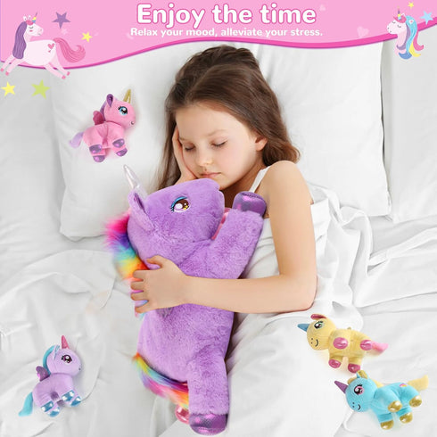 5 1 Mommy 4 3-8, gnomantic Pieces Unicorn Stuffed Animals - Stuffed Unicorn with Babies - Unicorns Gifts for Girls Ages