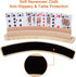 Set 2 13.8 1.9 2.4 Inch Exqline Curved Wooden Playing Card Holder Tray Rack Organizer of Solid Card Holder for Kids