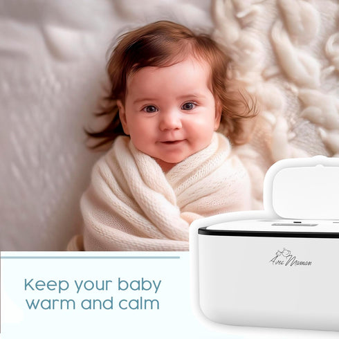 S1 Avec Maman Baby Wipe Warmer Dispenser - Adjustable Digital Temperature Control - Wipe Warmer and Baby Wet Wipes