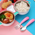 VANRA 2 Pieces Toddler Fork and Spoon Set with Travel Case, 18/8 Stainless Steel Kids Silverware for School Lunch Box