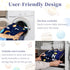 50x50 Baby Play Mat for Floor, GFU Non-Slip Playpen Mat, Thick One-Piece Crawling Mat Blue, Infants Playmat Foldable