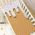 Pigsaly 27x39 Inch Crib Sheets White Gradient Ice Cream Drip Baby Sheet for Standard Crib Mattress Boys Girls Toddler