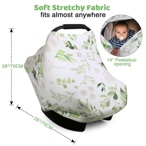 Summer Nursing Cover Breastfeeding Scarf, Car Seat Covers for Babies Infant Carseat Canopy, Stretchy Soft Breathable