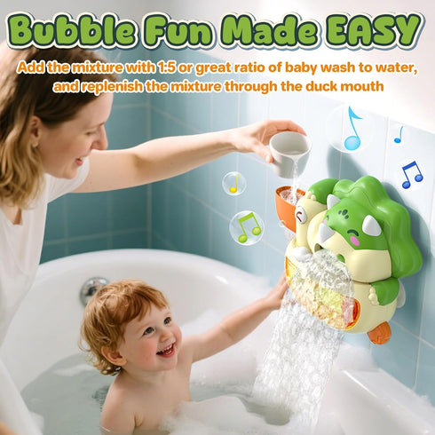 1-3 Lehoo Castle Bath Bubble Machine, Light Up Musical Bubble Bath Toys for Toddlers Automatic Bubble Maker for Bathtub