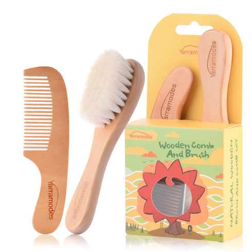 YARRA MODES YarraModes Baby Goat Hair Brush and Comb Set for Newborns & Toddlers|