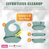 Abiie Ruby Wrapp Silicone Bibs for Babies with Front Pocket, Waterproof and Stain Resistant