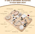 Pithfor Wooden Montessori Busy Board, Montessori Sensory Activity Board Toys for Kids Toddler Baby Boys Girls