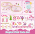 Set Set 2-4, 3 4 5 6 7 Lehoo Castle Wooden Train - Unicorn Train for Toddlers Wooden Train Track Toddler Girl Toys