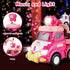 seveclotree 9 1 1-4 in Carrier Truck Cars Toys - Pink Princess Girl Car with Light and Sound - Toddler Toys Age