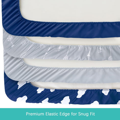 Changing Pad Cover, 4 Pack Fitted Baby Changing Table Sheets for 32''×16'' Change Table, Soft & Breathable