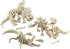 5PCS 3D 3D 3D PowerTRC Printed Dinosaur Skeletons, T-Rex Triceratops Stegosaurus Velociraptor Spinosaurus Fidget Toys