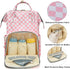 Dezcrab Backpack Backpacks Checkered Pink Baby Diaper Bag for Women, Large Capacity Waterproof Maternity Travel Nappy