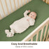 2 Pack, 52"x28" Konssy Muslin Crib Sheets for Boys, Soft Cotton Neutral Baby Sheets for Standard Crib Mattress (Sage