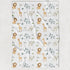 Stork Wares BB348 30*40 inch Safari Animals Personalized Unisex Baby Swaddle Blanket White