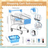 kapeiluo 135Pcs Mini Shopping Cart Basket Miniature Food Drink Toy Supermarket Metal Handcart Dollar Bills Toys