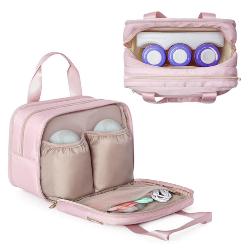 Fasrom Breast Pump Bag with Cooler, Portable Pump Carrying Case for Working