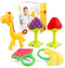 Baby Teething Toys for Newborn (5-Pack), Freezer Safe BPA Free Infant and Toddler Silicone Teethers to Soothe Babies
