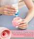 Sunscreen Applicator for Kids, Roll on Sponge Applicator for Sunscreen, Sunblock Buddy Brush Set, Pink