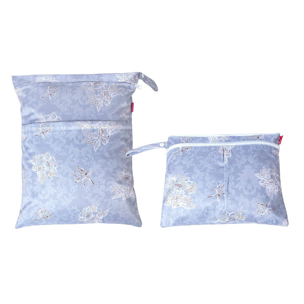 Damero 2 Pcs Wet Dry Bag for Cloth Diaper, Swimsuit, Clothes, Water-Resistant