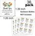 EKSPLODI 1.26 inch 1.39 inch Hand Sanitizer Labels Thank You for Showering Our Little One with Love Stickers, Baby