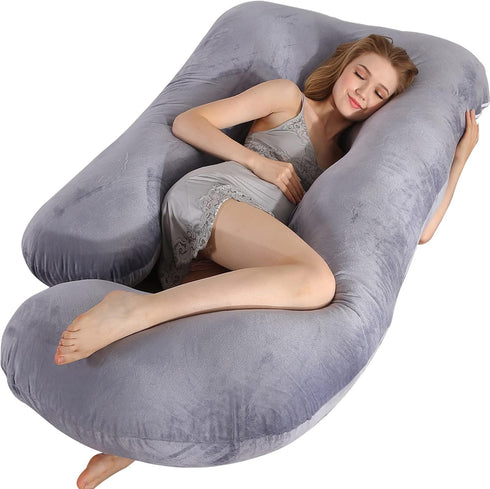 BATTOP Pregnancy Pillow for Sleeping,Full Body Maternity Pillow with Removable Washable Cover,Support