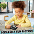 ZMLM 165 Holographic Silver Scratch Mini Art Notes, Magic Scratch Paper Art Card Toy for Kids Birthday Party