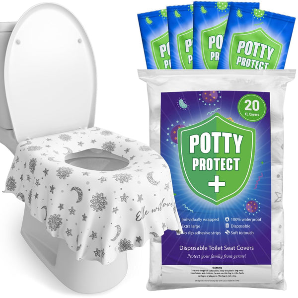 20 Pack Extra Large Disposable Toilet Seat Cover (Boho) – Ideal Travel Toilet Covers for Kids and Adults