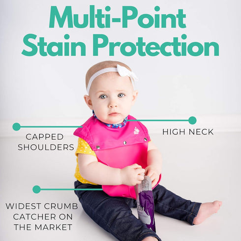 Silicone Bibs for Babies and Toddlers, Waterproof Bibs that Wipes Clean in Seconds, Premium Materials