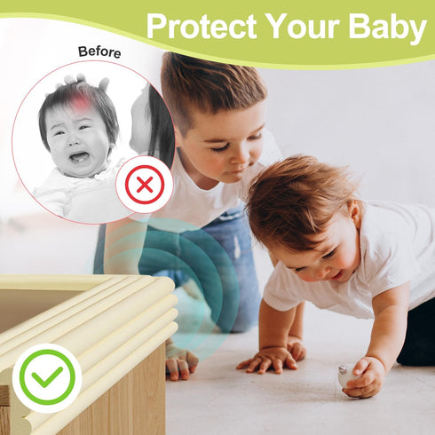 DBYDBY Protector,6.56ft 6.56Ft 7.8" 0.47" Baby Proofing Wall Corner Protector,Edge Guard Corner Thinken Soft Corner