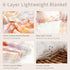 CoolaPeach 6-Layer 43"X43"Inches Muslin Swaddle Blankets Cotton Baby Blankets for Boys & Girls Receiving Blankets,Soft