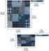 Haskirky 2 Tribal Kantha Navy Patchwork Pcs Cloth Diaper Wet Dry Bags,Waterproof and Washable Bag for Travel Reusable