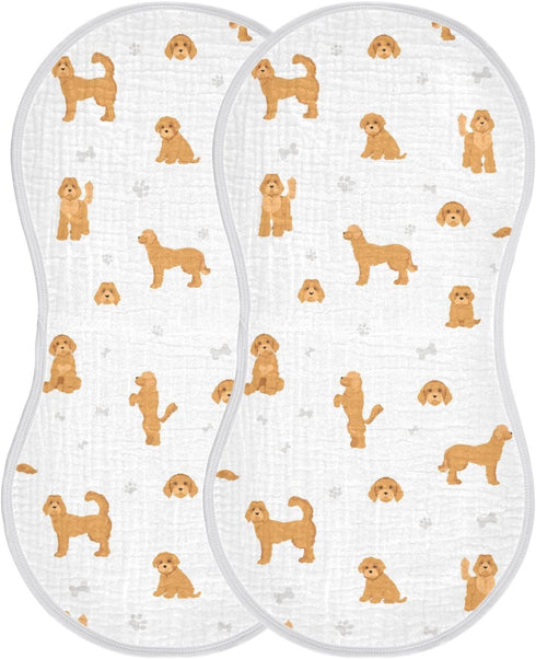 Set 4 Pack vvfelixl Baby Burp Cloths Labradoodle Dog Baby Newborn Cotton Burping Cloths Baby Washcloths