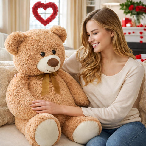 36 inch HollyHOME Big Teddy Bear Large Teddy Bear Stuffed Animal Birthday Valentines Day Plush for Kids and Girlfriend