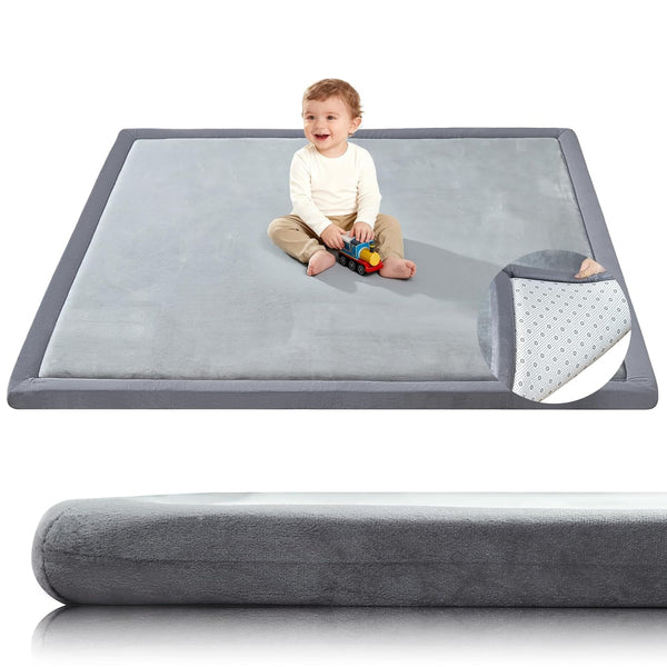 Baby Play Mat for Floor,1.3" Thick 50x50 Playpen Mat,Tummy Time Foam Mats,Plush