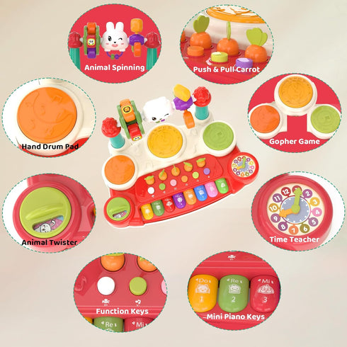 20 1 Set 6 9 12 18 1-3, 1 2 3 4 in Baby Musical Toys - Interactive Piano Keyboard Drum for Infant Months, Toddlers