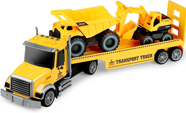 Dwi Dowellin 27" Large Friction Powered Construction Truck Car Toy with Excavator