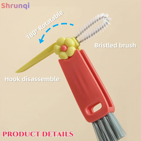 Shrunqi 3 1 3 1 3 in Cup Lid Cleaning Brush, in Multifunctional Cleaning Brush Portable Cup Lid Cleaner for Bottle Gap