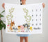 Farm Animals Milestone Blanket, Baby Growth Chart Monthly Blanket, Watch Me Grow for New Moms, 50"x40"