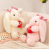 8" PEACH CAT Love Bunny Stuffed Animals Holds Red Heart Cute Rabbit Plushies Soft Plush Toys Romantic Sweet Gifts