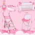 Set deAO Baby Doll Stroller Crib Bed Nursery Role Play Baby Doll Accessories and Play Mat,Travel Cot,Bouncer,Foldable